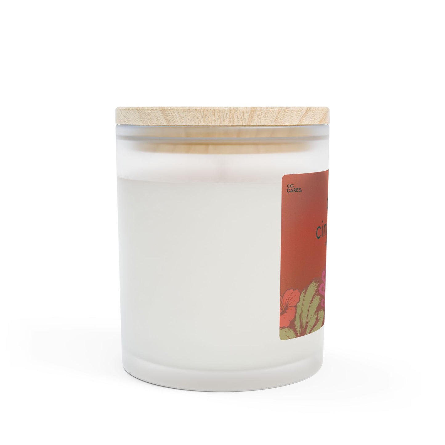 CKC Cares' Zen Collection: Chai Cinnamon Frosted Glass Candle - A Digital Reset Companion for Focused Deep Work