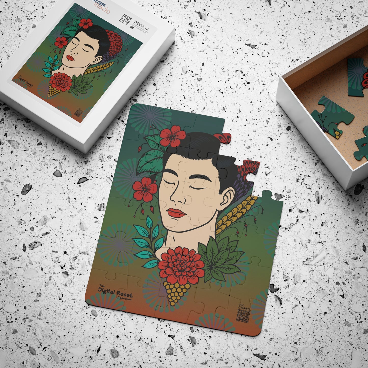 Garden Grace - 30-Piece Mindful Focus Puzzle w/cybersecurity awareness studio