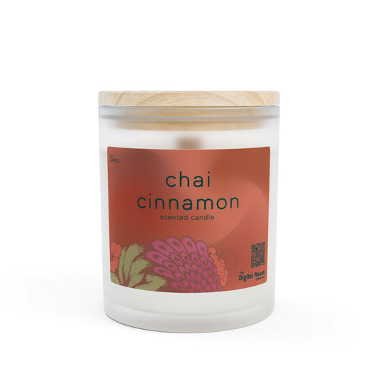 CKC Cares' Zen Collection: Chai Cinnamon Frosted Glass Candle - A Digital Reset Companion for Focused Deep Work