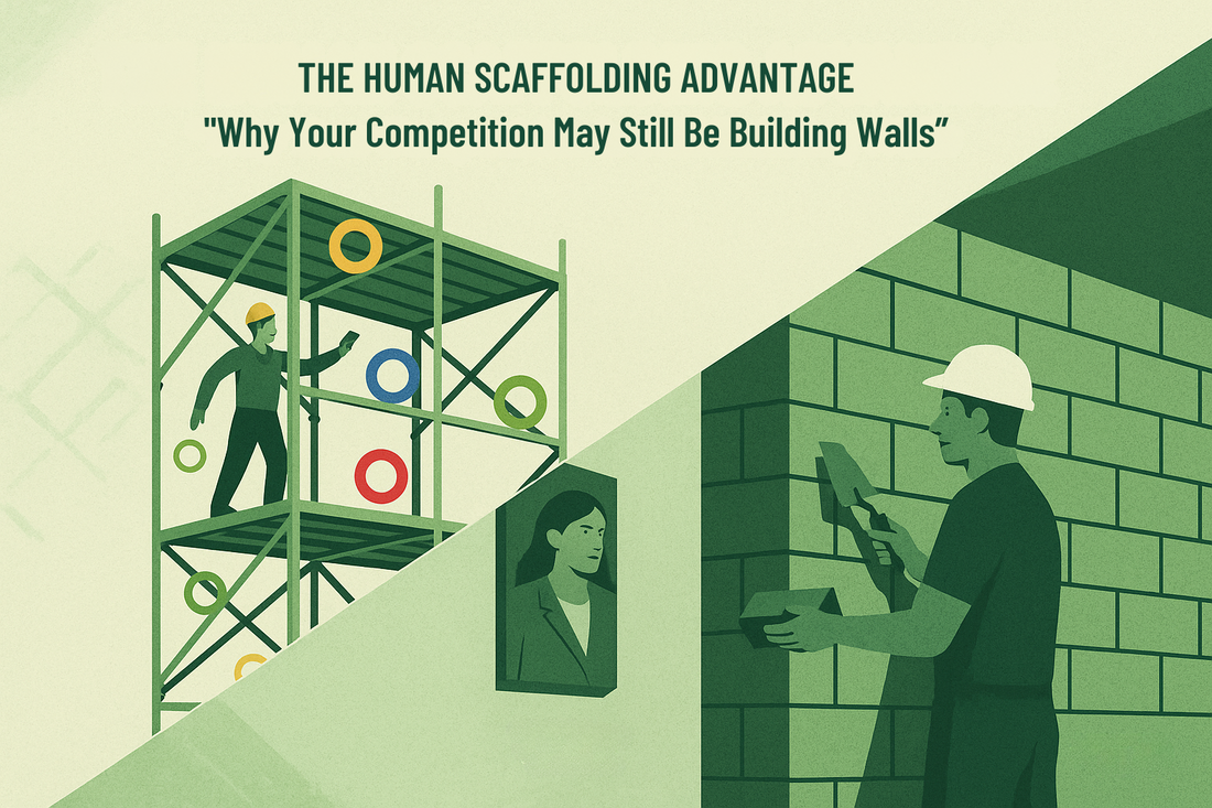 The Human Scaffolding Advantage: Why Competition May Be Building Walls