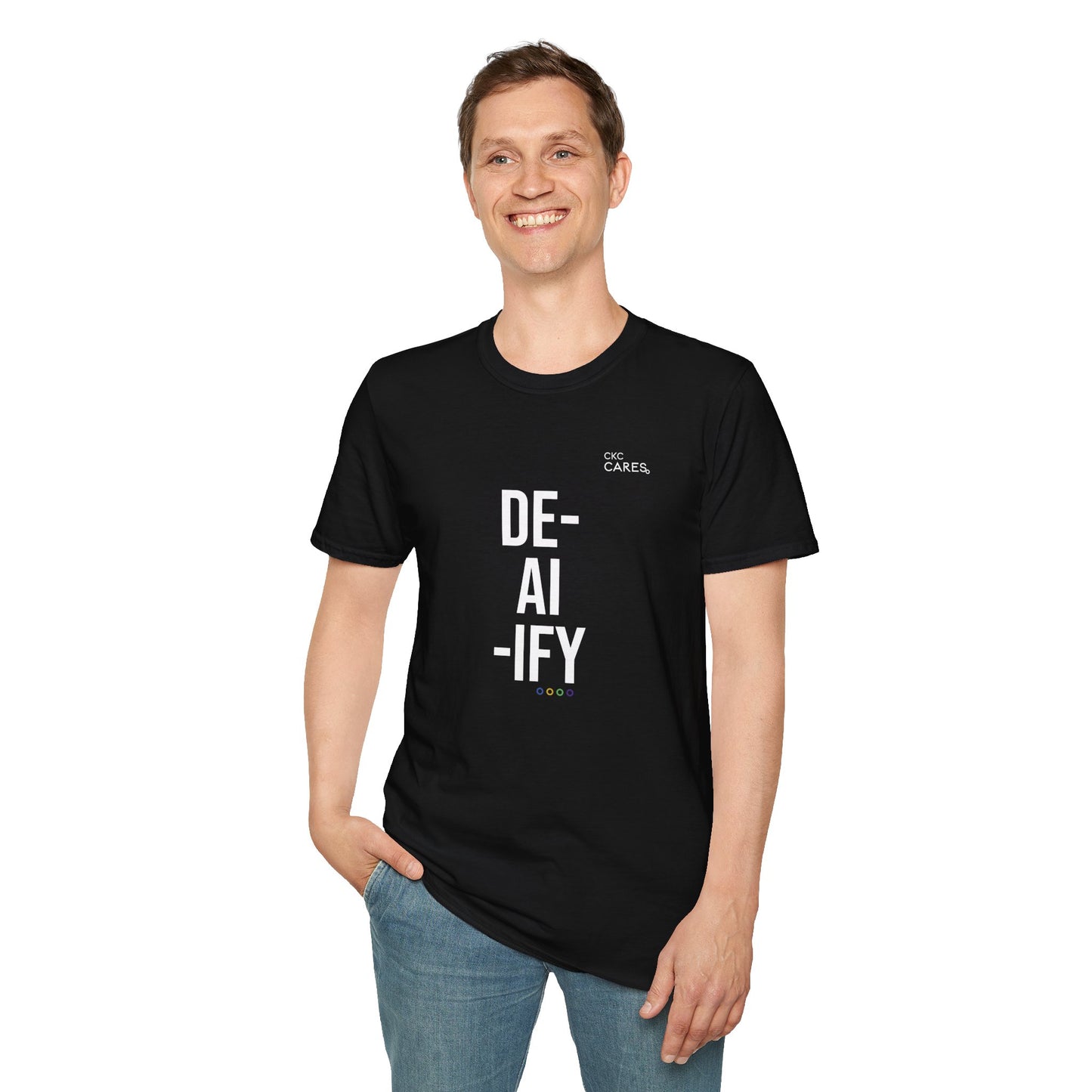 DE-AI-IFY ‘Reclaim Your Meaning’ Human-First Unisex T-Shirt (Black) | CKC Cares