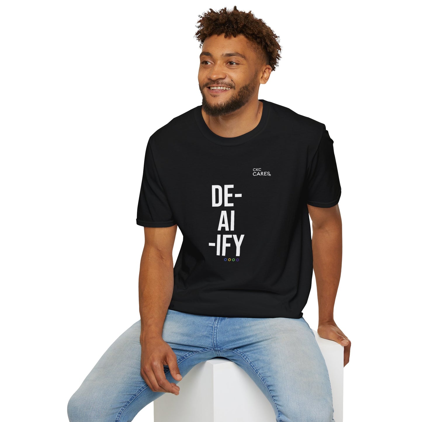 DE-AI-IFY ‘Reclaim Your Meaning’ Human-First Unisex T-Shirt (Black) | CKC Cares