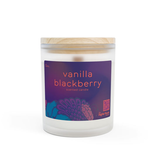 CKC Cares' Zen Collection: Vanilla Blackberry Frosted Glass Candle - A Digital Reset Companion for Burnout Recovery