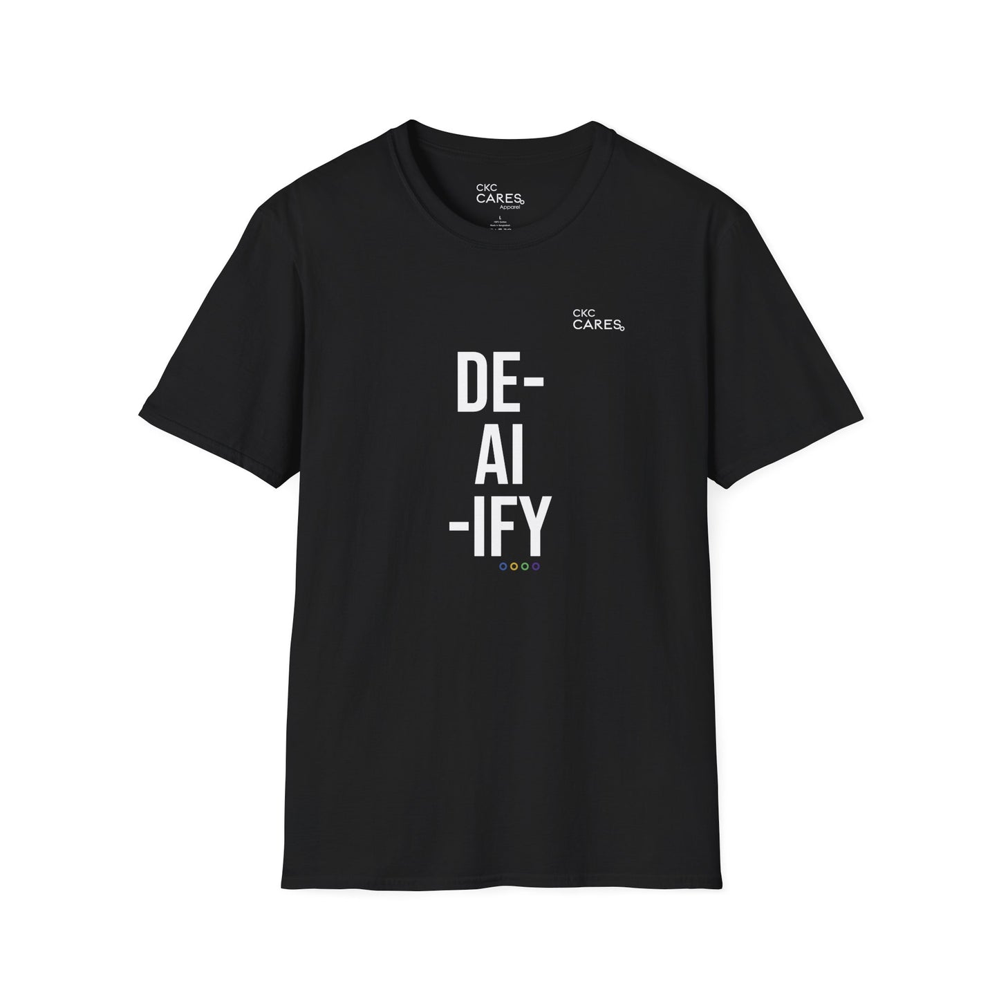 DE-AI-IFY ‘Reclaim Your Meaning’ Human-First Unisex T-Shirt (Black) | CKC Cares