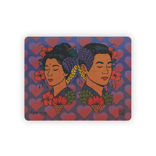 Connected Hearts - 30-Piece Mindful Focus Puzzle w/cybersecurity awareness studio