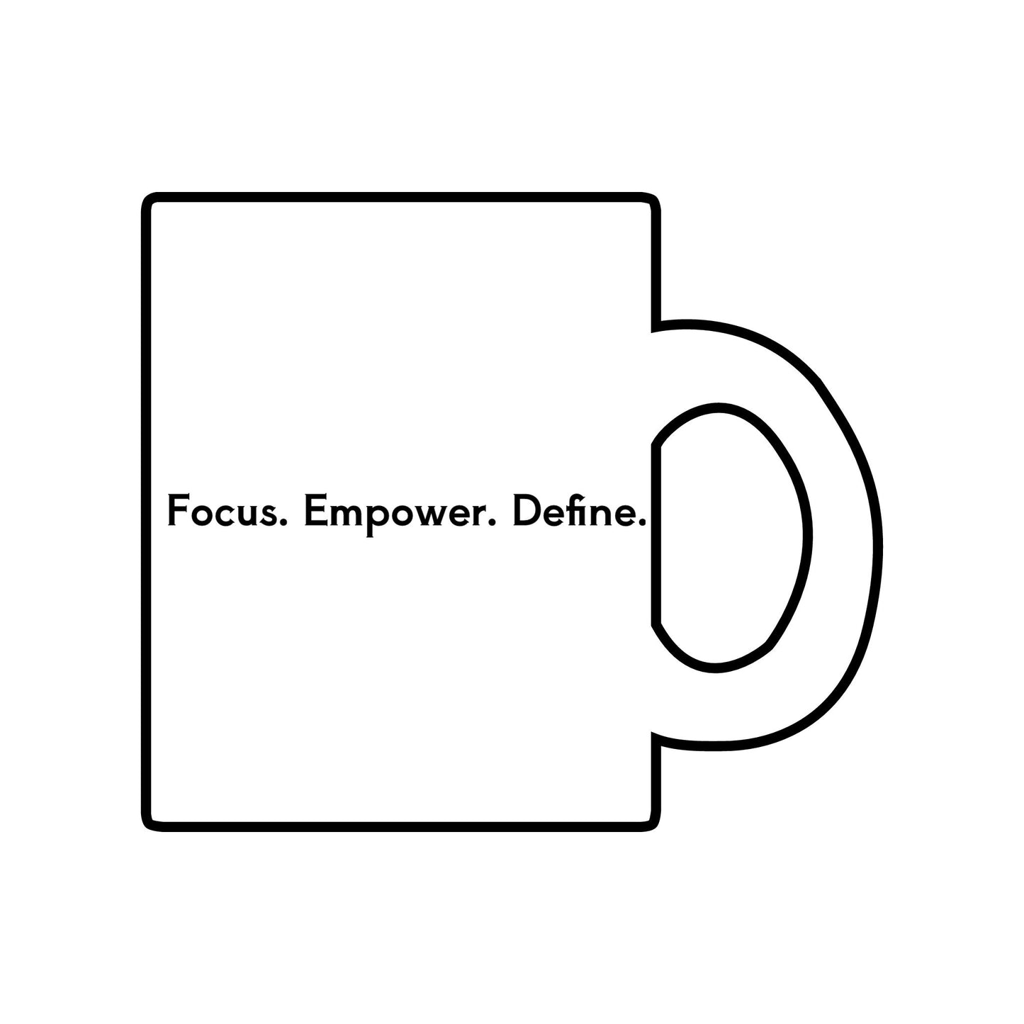 FedMUG 10oz Clear Glass Mug – Focus. Empower. Define. | Digital Well-Being & Mindfulness