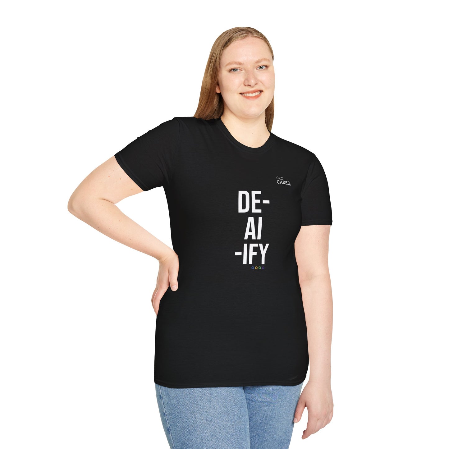 DE-AI-IFY ‘Reclaim Your Meaning’ Human-First Unisex T-Shirt (Black) | CKC Cares