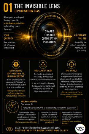 01 The Invisible Lens: Optimisation Bias – Free Visual Insight Card | CKC Cares